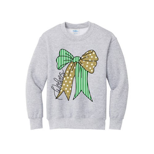 Wolves Bow Adult Crewneck