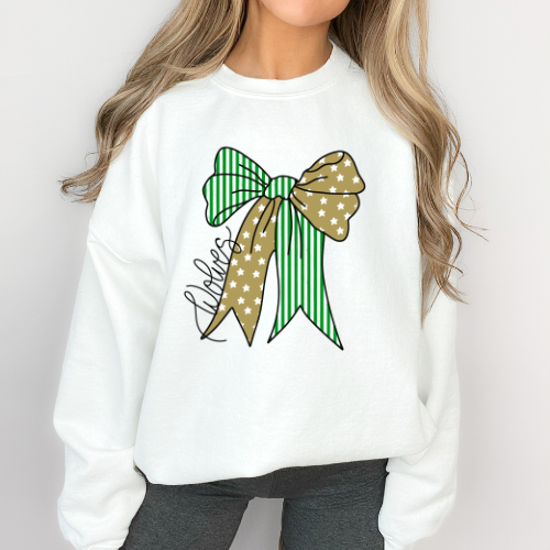 Wolves Bow Adult Crewneck