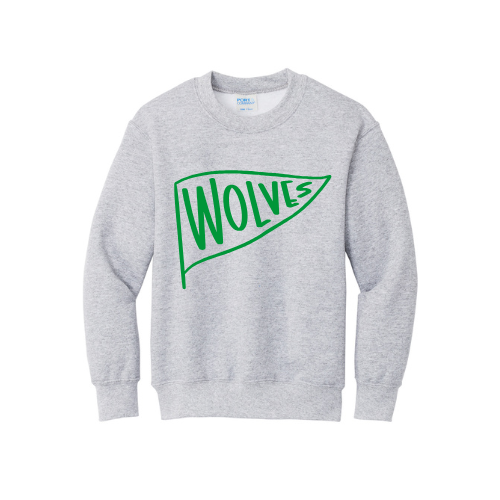 Wolves Pennant Adult Crewneck