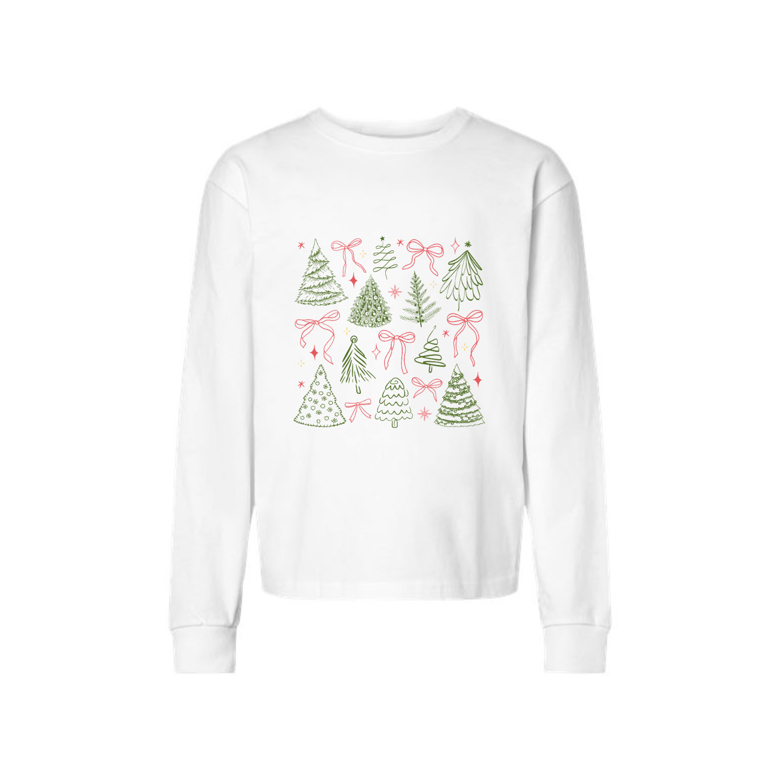 Christmas Trees Adult Long Sleeve