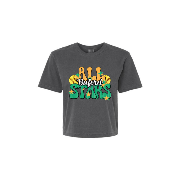 6U Gold All-stars Women's Boxy Cropped Tee
