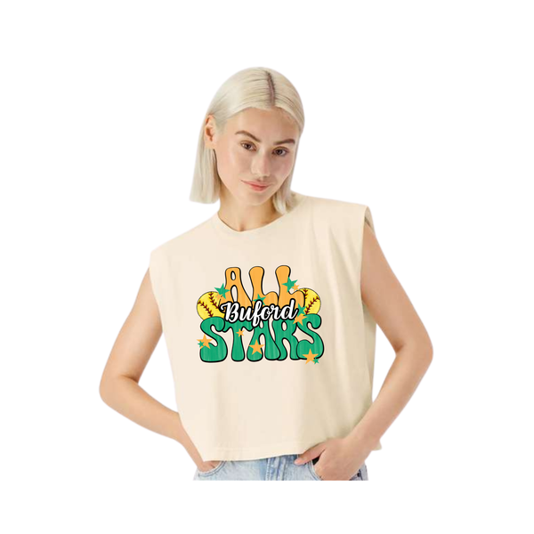 6U Gold All-stars Women's Cropped Tank