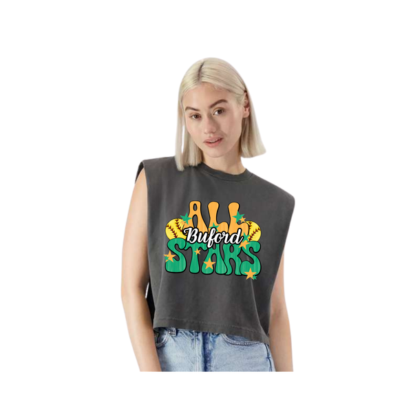 6U Gold All-stars Women's Cropped Tank