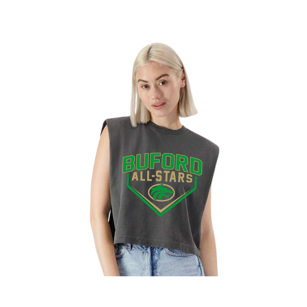 6U Grn All-stars Women's Cropped Tank