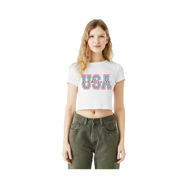 4th Women's Ribbed Crop Tee