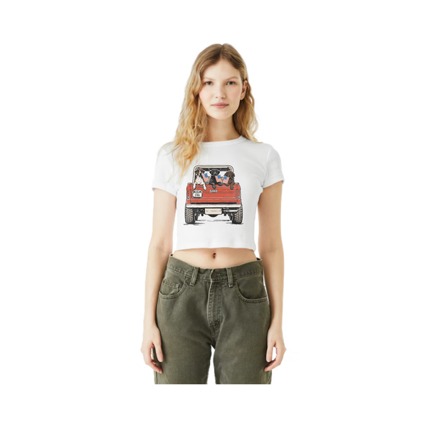 4th Women's Ribbed Crop Tee