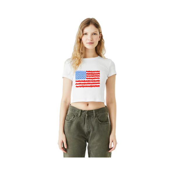 4th Women's Ribbed Crop Tee