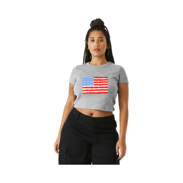 4th Women's Ribbed Crop Tee