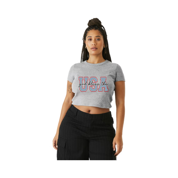 4th Women's Ribbed Crop Tee