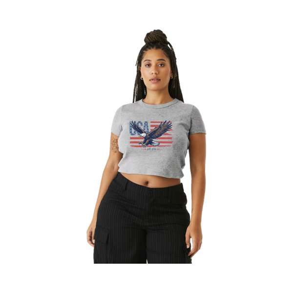 4th Women's Ribbed Crop Tee