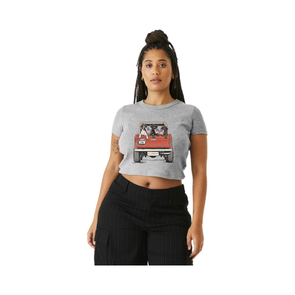 4th Women's Ribbed Crop Tee