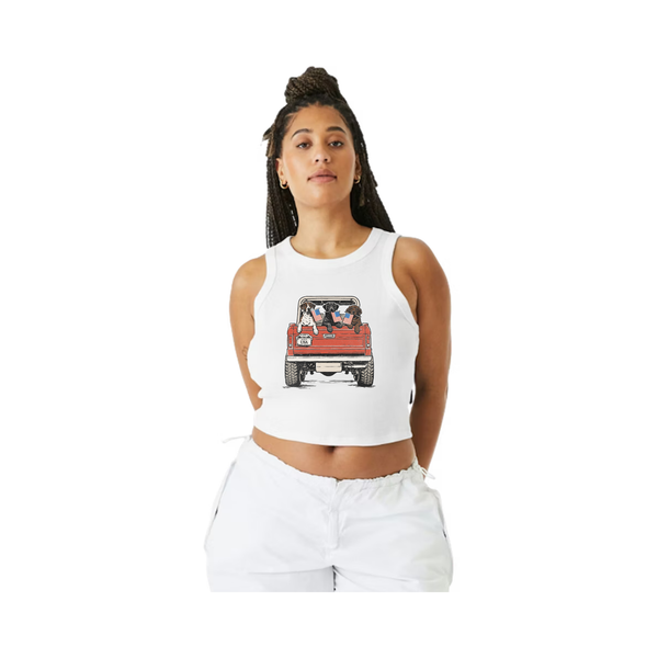 4th Women's Ribbed Crop Tank