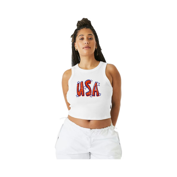4th Women's Ribbed Crop Tank