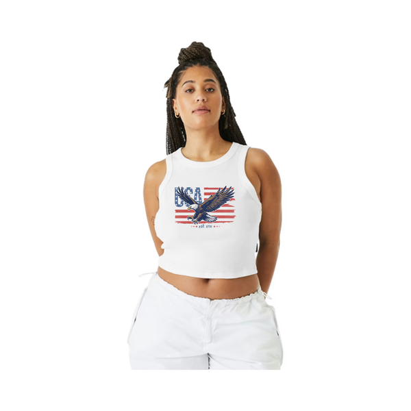 4th Women's Ribbed Crop Tank