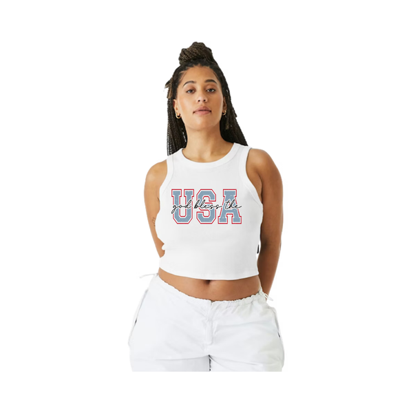 4th Women's Ribbed Crop Tank