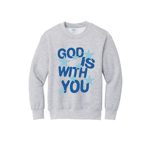 God is With You Youth Crewneck