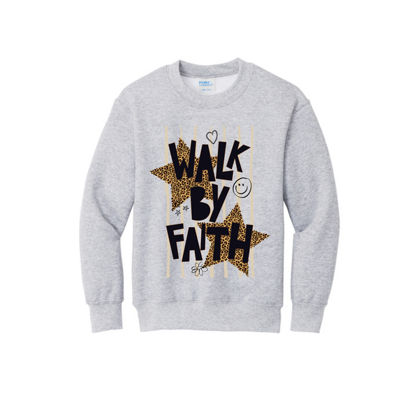 Walk by Faith Youth Crewneck