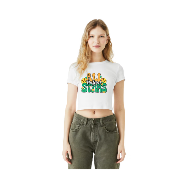 6u Gold All-stars Women's Ribbed Crop Tee