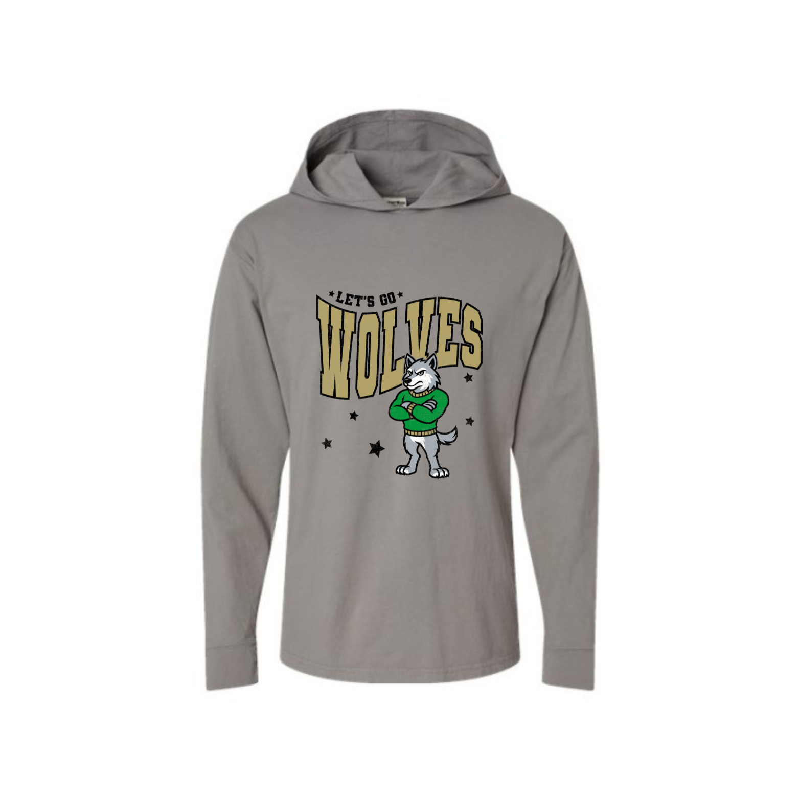 Go Wolves Adult Tee Hoodie