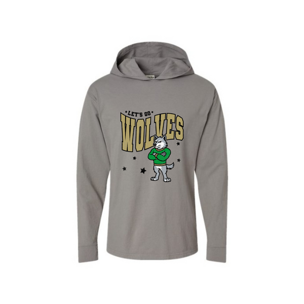 Go Wolves Adult Tee Hoodie
