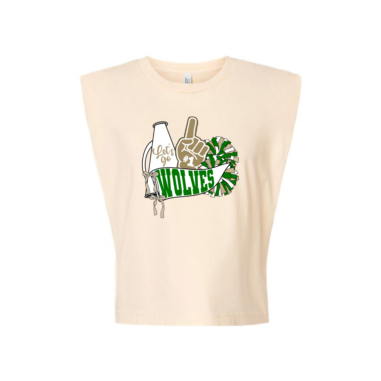 Let's Go Wolves Women's Muscle Crop