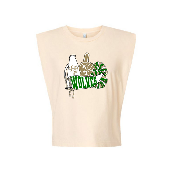 Let's Go Wolves Women's Muscle Crop