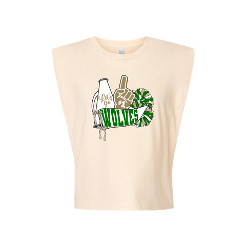 Let's Go Wolves Women's Muscle Crop
