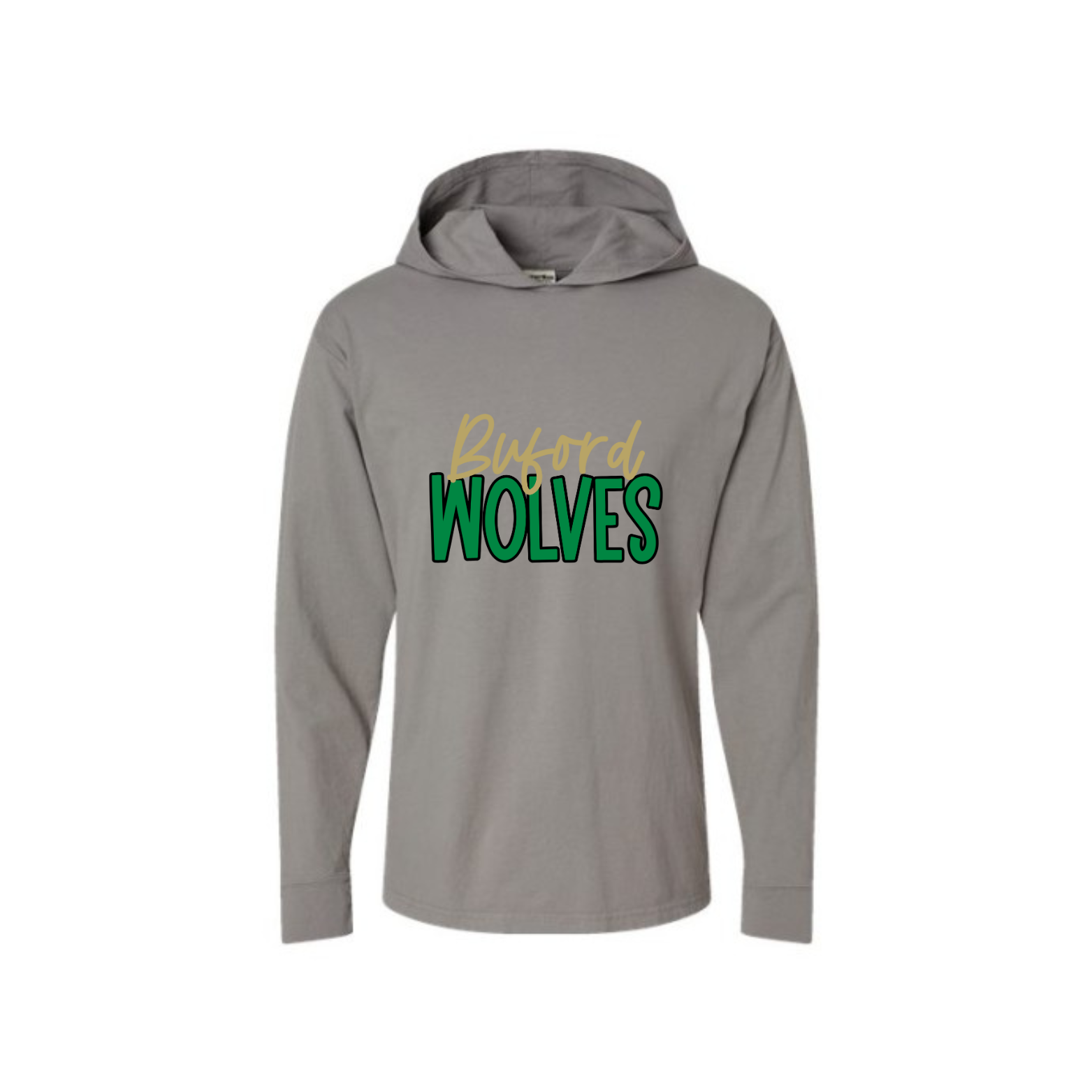 Buford Wolves Adult Tee Hoodie