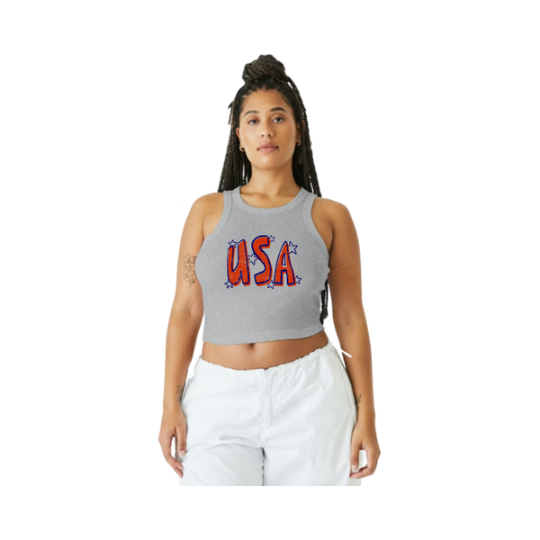 4th Women's Ribbed Crop Tank