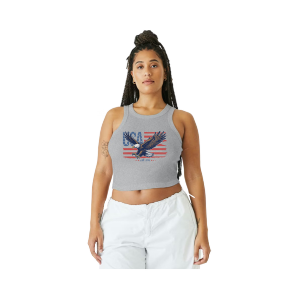 4th Women's Ribbed Crop Tank