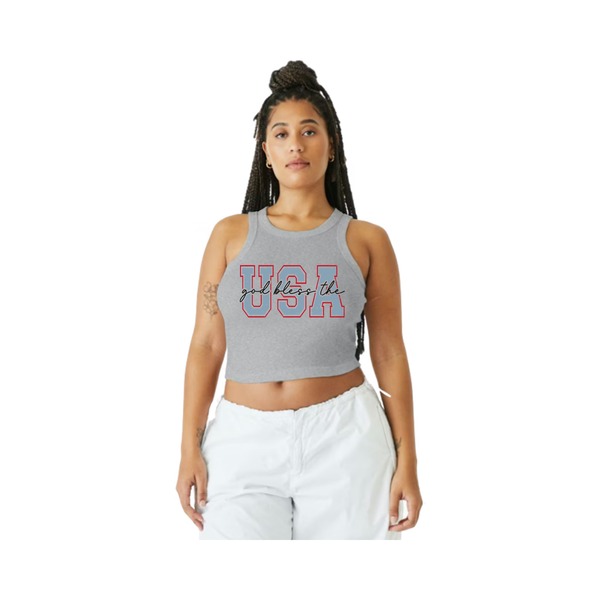 4th Women's Ribbed Crop Tank