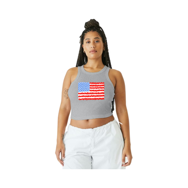 4th Women's Ribbed Crop Tank