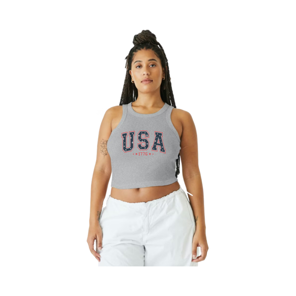 4th Women's Ribbed Crop Tank