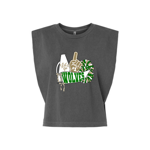 Let's Go Wolves Women's Muscle Crop