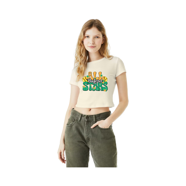 6u Gold All-stars Women's Ribbed Crop Tee