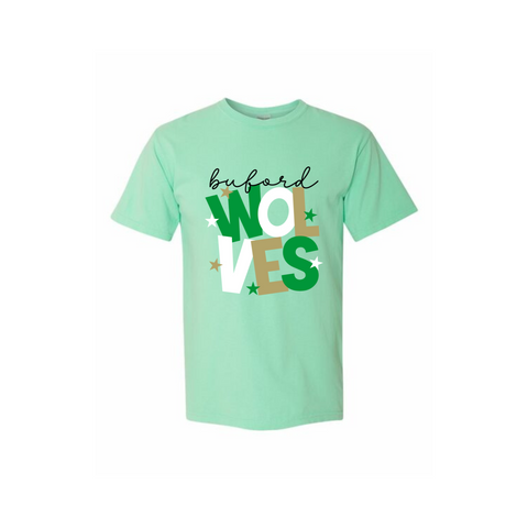 Wolves Stacked Adult Tee