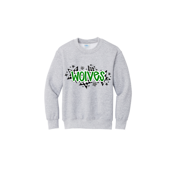 Wolves Star Adult Sweatshirt