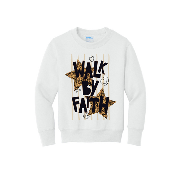 Walk by Faith Youth Crewneck