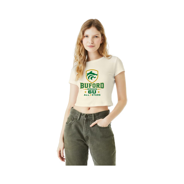 6u Grn All-stars Women's Ribbed Crop Tee
