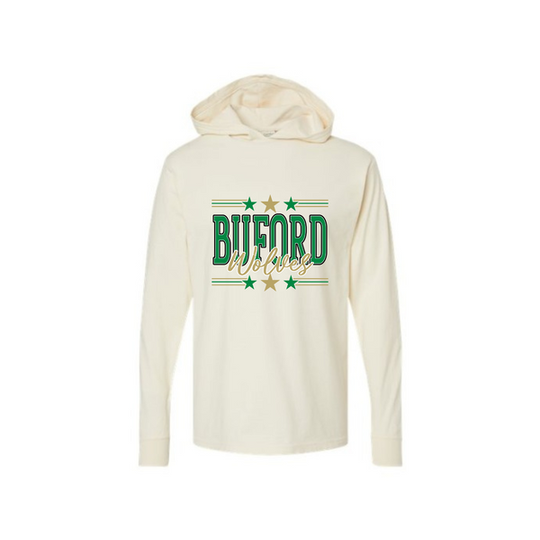 Buford Wolves Adult Tee Hoodie