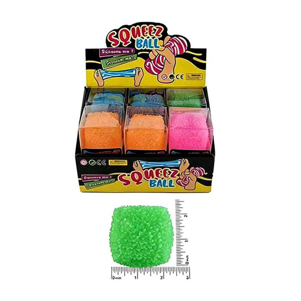 12PCS - Textured Cube Squeeze Squishy Stress Relief Toy