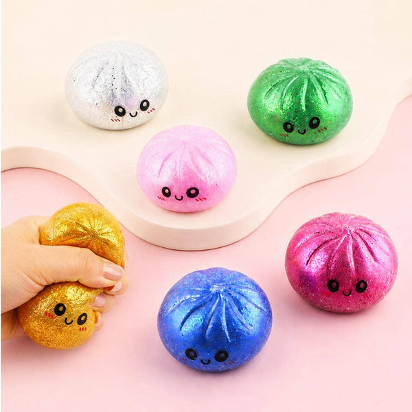 Metallic Steamed Bao Bun Dumpling Squeeze Squishy