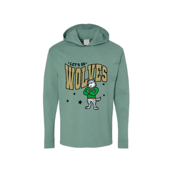 Go Wolves Adult Tee Hoodie