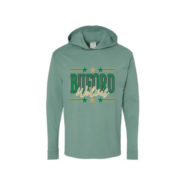 Buford Wolves Adult Tee Hoodie