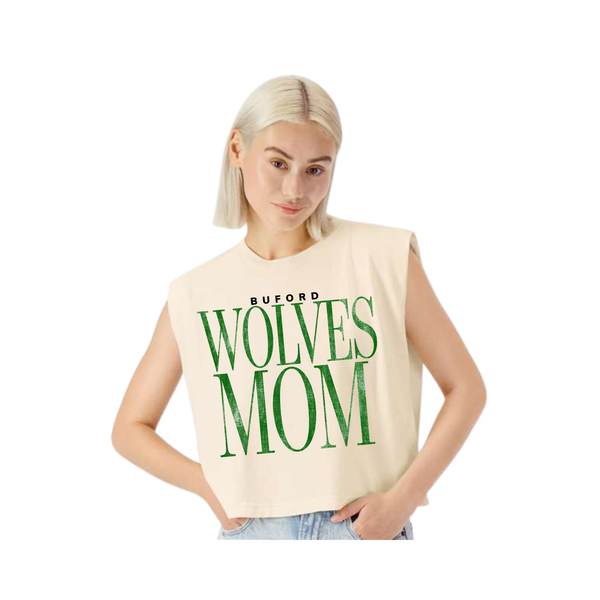 Wolves Mom Women's Cropped Tank