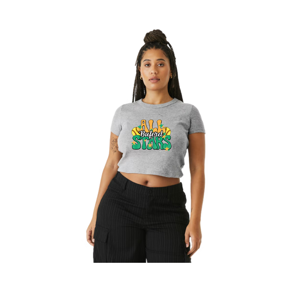 6u Gold All-stars Women's Ribbed Crop Tee