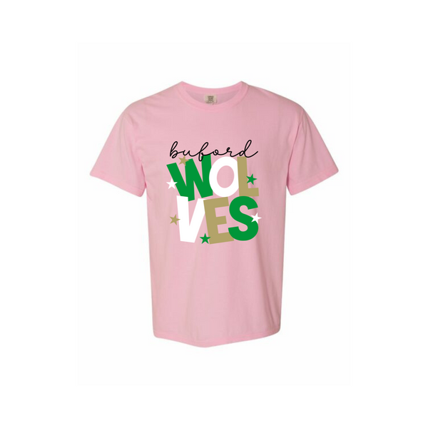 Wolves Stacked Adult Tee