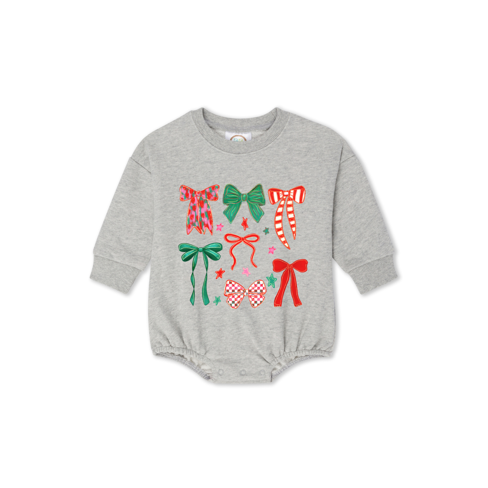 Christmas Bows Bubble Romper
