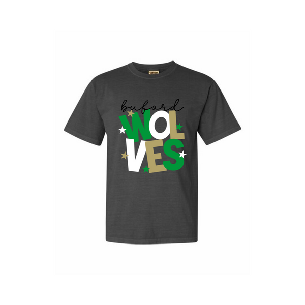 Wolves Stacked Adult Tee