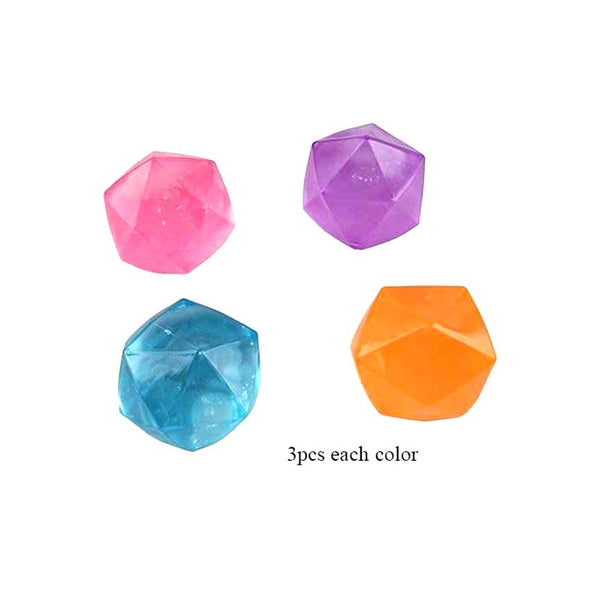 12PCS - Geometric Polyhedron Squeeze Squishy Stress Relief Toy